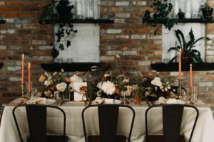 Moody Boho Wedding Reception Tablescape