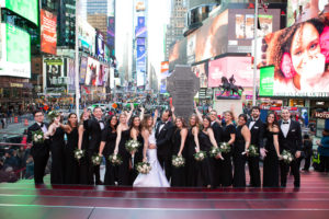 Bridal Party in Times Square