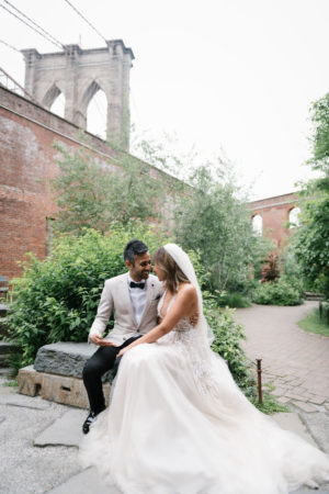 Dumbo Brooklyn Bridge Wedding Photo