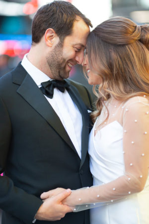 Romantic Times Square New York Wedding Portraits