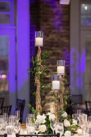 Tall Candle Wedding Reception Centerpiece