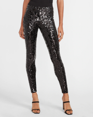 2 Pants High Rise Sequin Leggings