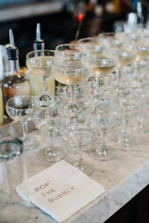 Champagne Coupe Toast Wedding Reception