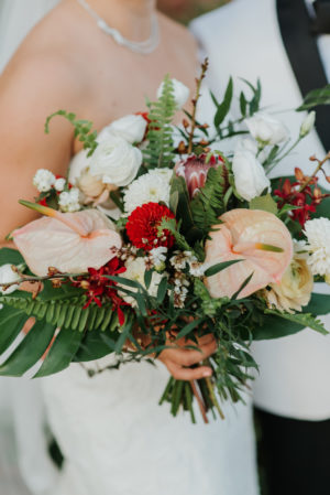 Modern Tropical Wedding Bouquet