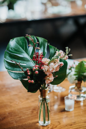 Monstera WEdding Centerpiece