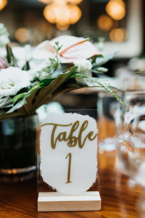 Painted Acrylic Table Number