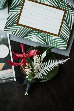 Tropical Wedding Boutonniere