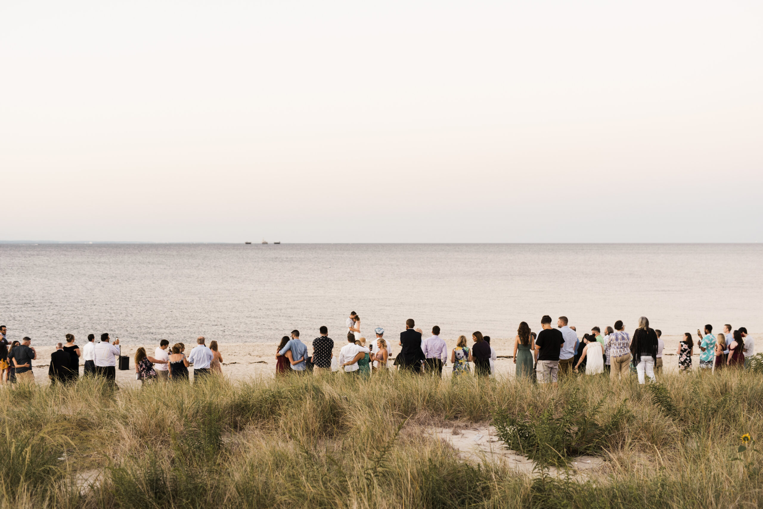 Relaxed and Intimate Celebration At A Private Beach in New York Wedding | Brooklyn Bride