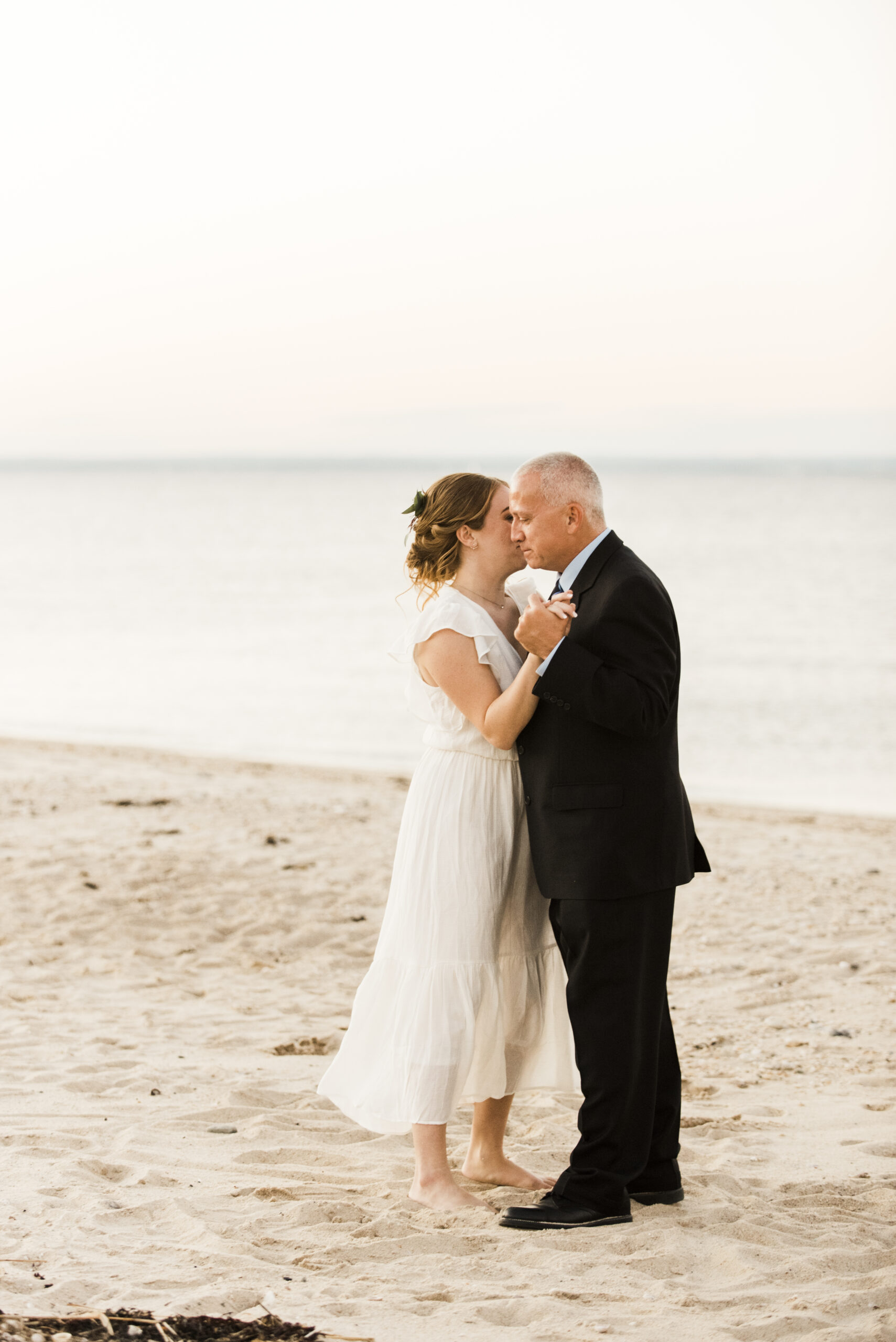 Relaxed and Intimate Celebration At A Private Beach in New York Wedding | Brooklyn Bride